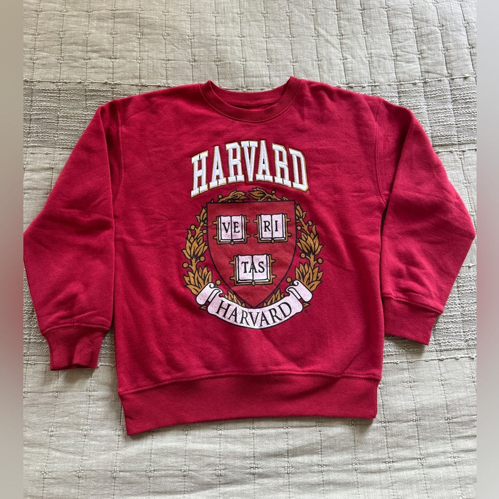 Youth size 10 embroidered Harvard Red Sweatshirt